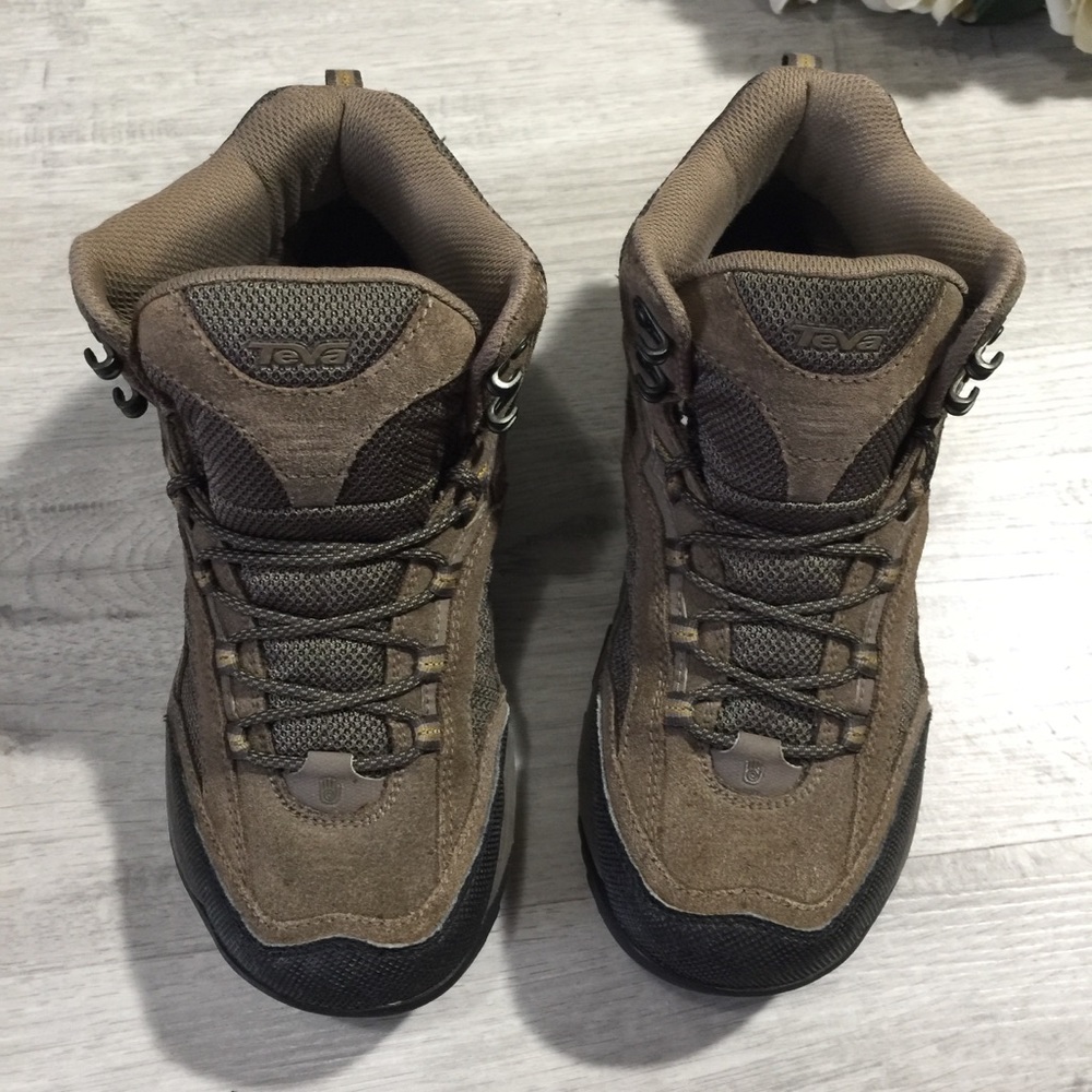 Teva Brown Men's Leather Lace Up Ankle Hiking Boots - Picture 2 of 7